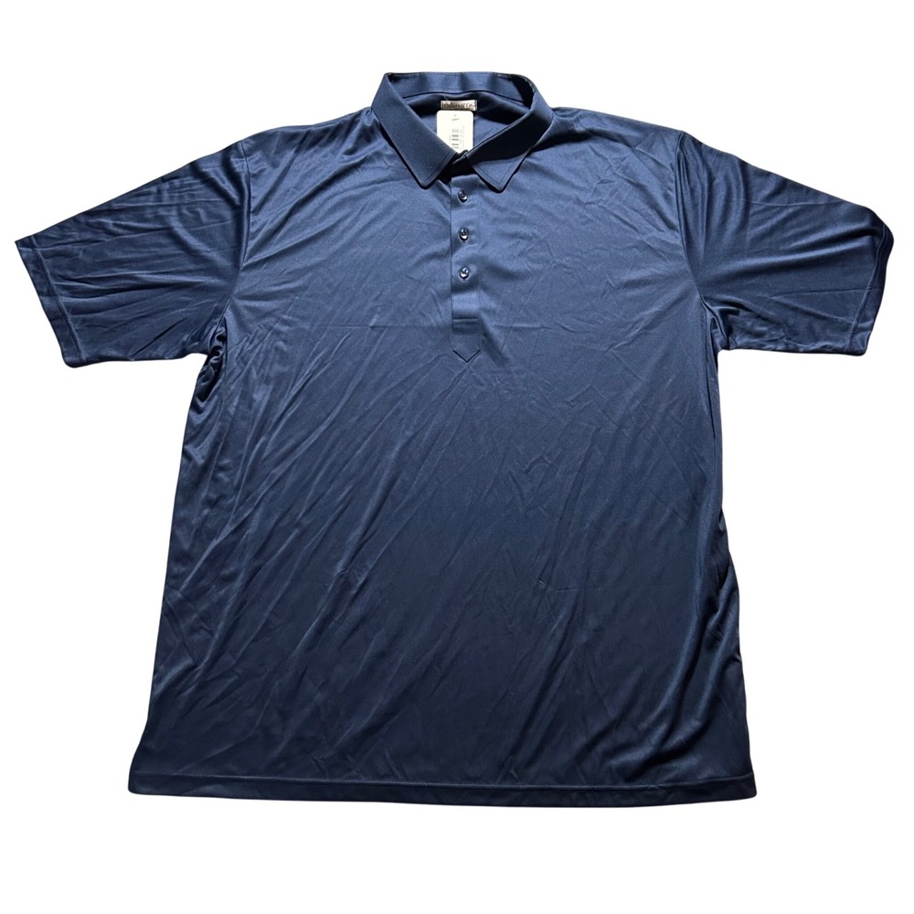 NWT Collars & Co Polo Mens 3XL Navy Blue Oxford Button Down Collar Relaxed Fit